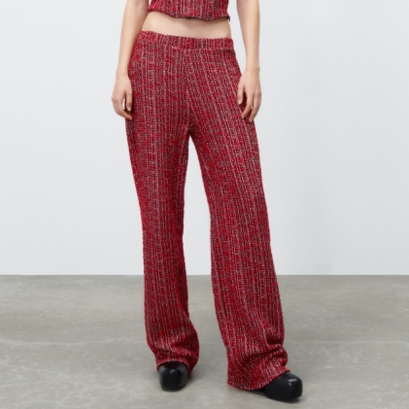 Zara Women’s Textured Loose Trouser - Size L - Picture 2 of 12